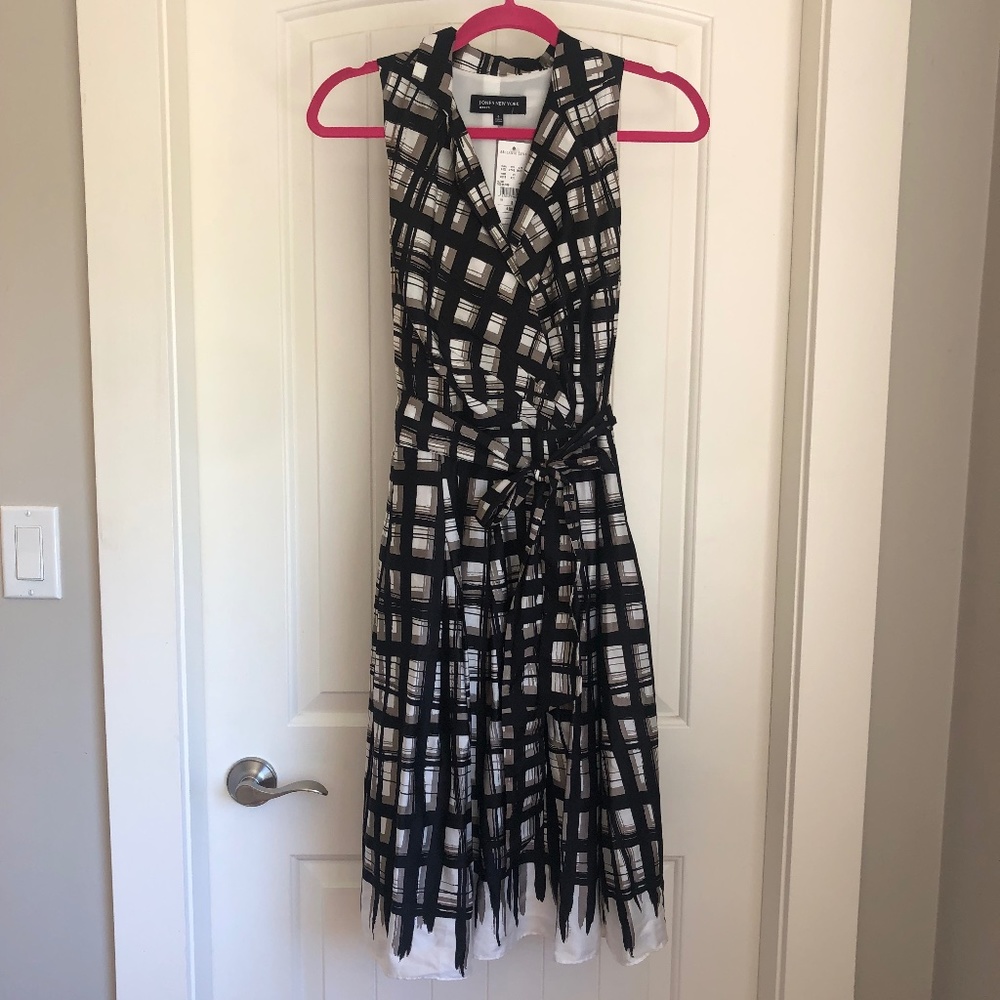 NWT Jones New York Fit & Flare Collared Wrap Dress